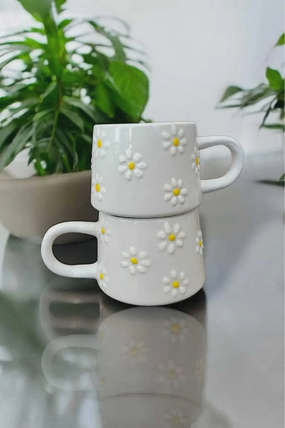 Daisy Ceramic Mug Set