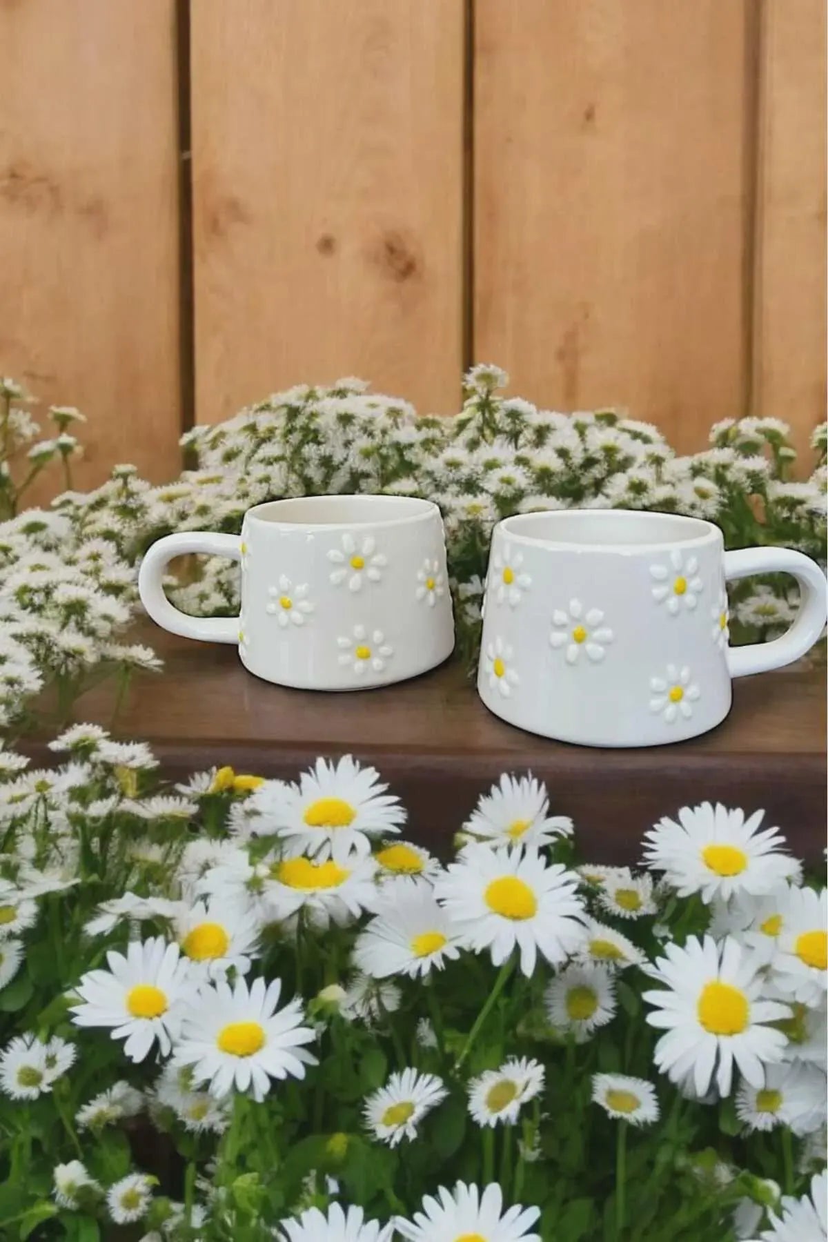 Daisy Ceramic Mug Set