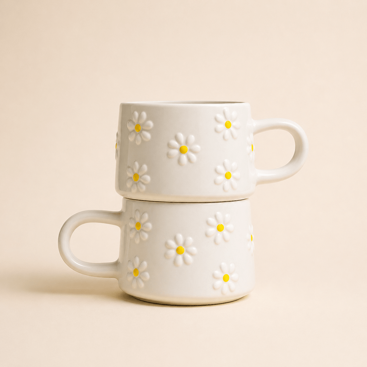 Daisy Ceramic Mug Set