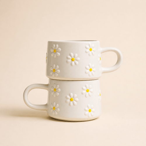 Daisy Ceramic Mug Set
