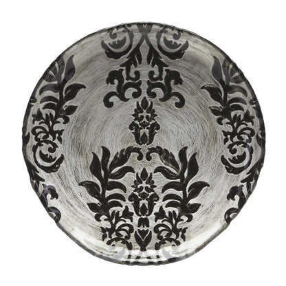 Damask Glass Canapé Plate – Byzantine Elegance, Reimagined - The Gift Shop