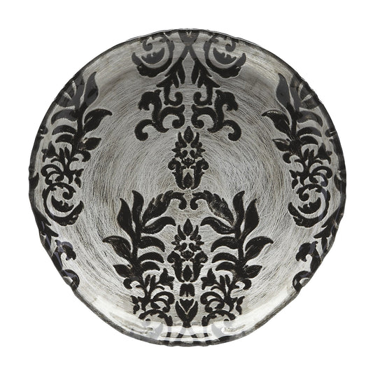 Damask Glass Canapé Plate – Byzantine Elegance, Reimagined - The Gift Shop