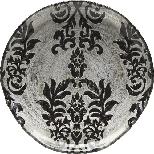 Damask Glass Canapé Plate – Byzantine Elegance, Reimagined – Thoughtful Gift from The Gift Shop UAE