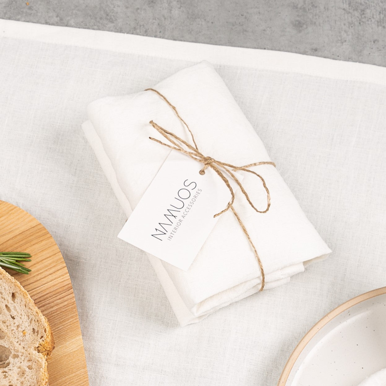 Linen bread bag | off white - The Gift Shop