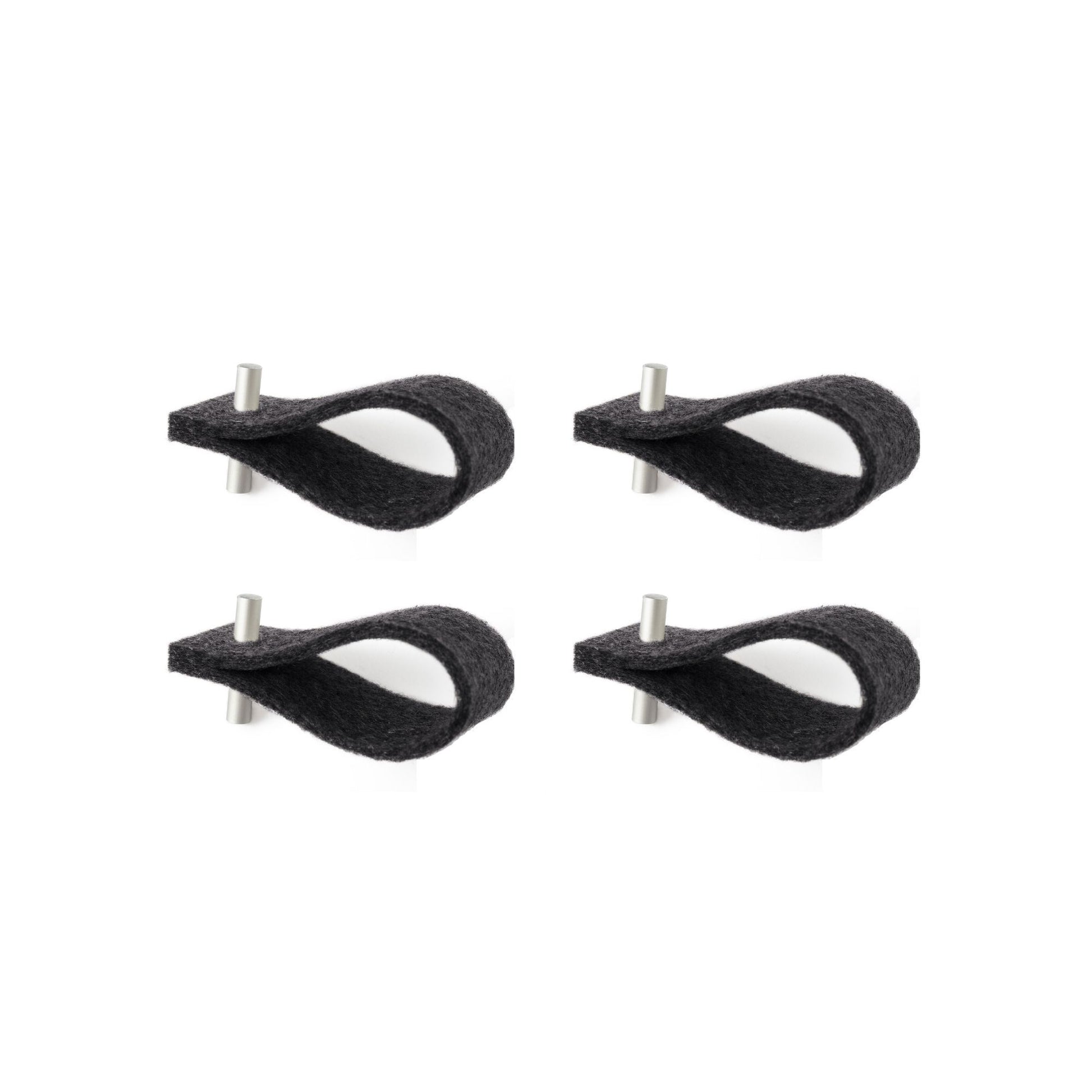 Felt napkin rings | set of 4 |  black - The Gift Shop
