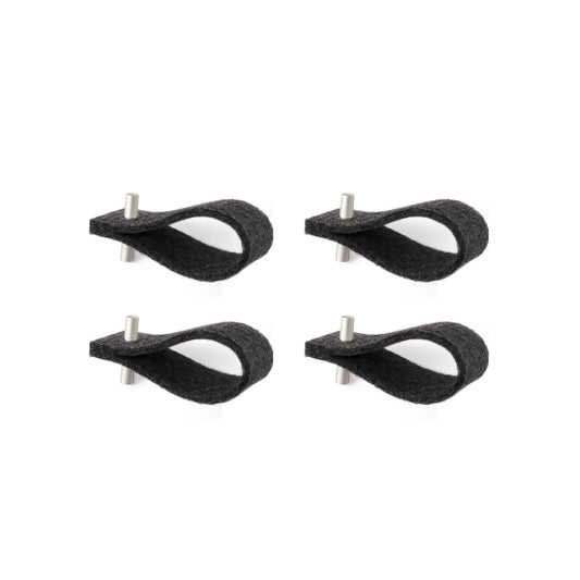 Felt napkin rings | set of 4 |  black - The Gift Shop