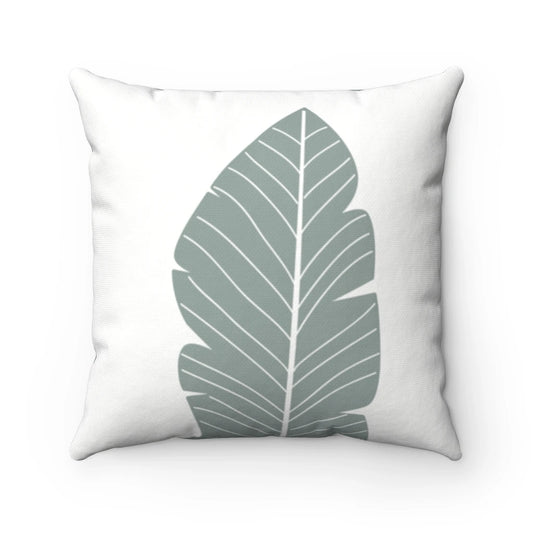 Abstract Green Leaf Double Sided Cushion - The Gift Shop