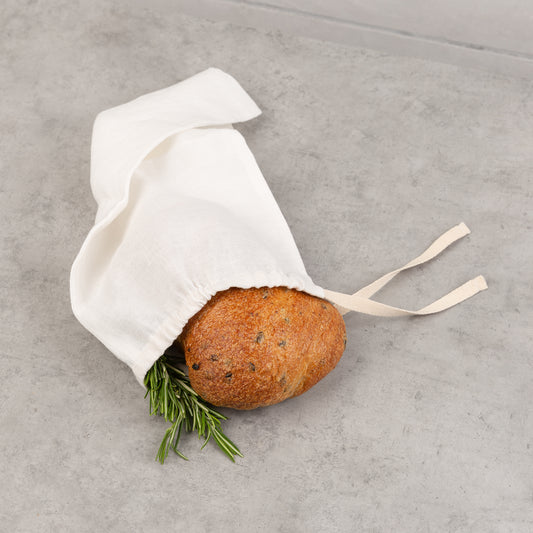 Linen bread bag | off white - The Gift Shop