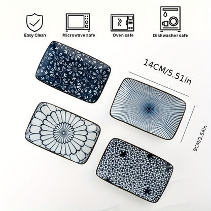 Boho Ceramic Sushi & Dessert Plates – Set of 4 🍣✨ - The Gift Shop