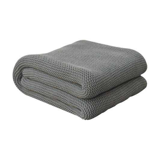 Double Olive Green Knit Throw – Thoughtful Gift from The Gift Shop UAE