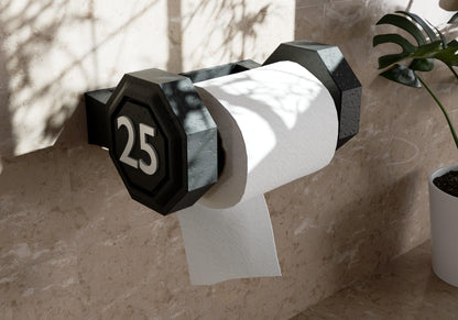 Dumbbell - Inspired Toilet Roll Holder – Thoughtful Gift from The Gift Shop UAE
