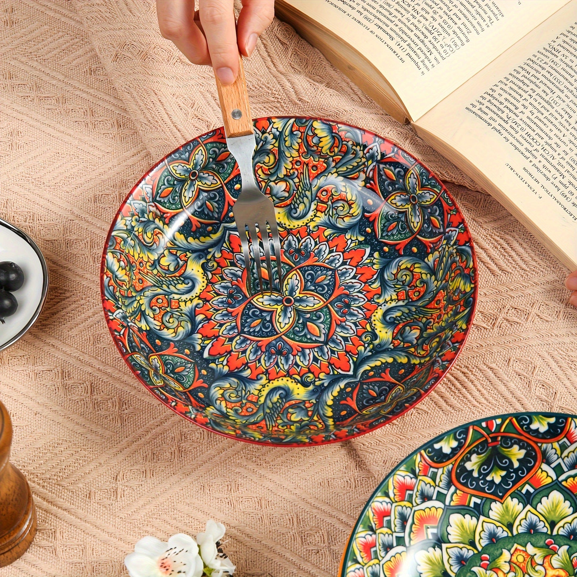Boho Ceramic Dinner Plates – A Splash of Color for Every Meal! - The Gift Shop