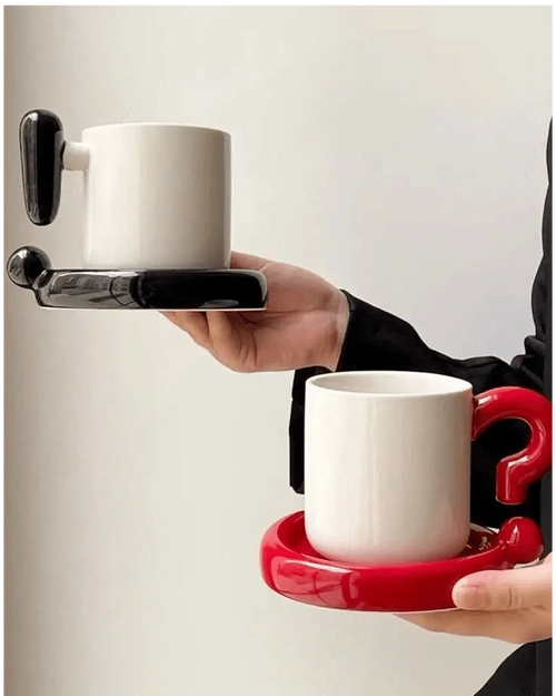 !? Emoji Ceramic Mug & Saucer Set – Thoughtful Gift from The Gift Shop UAE