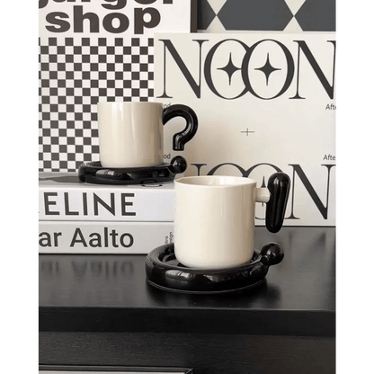 !? Emoji Ceramic Mug & Saucer Set – Thoughtful Gift from The Gift Shop UAE