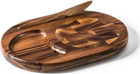 End Grain Cheese Board with Knife – Thoughtful Gift from The Gift Shop UAE