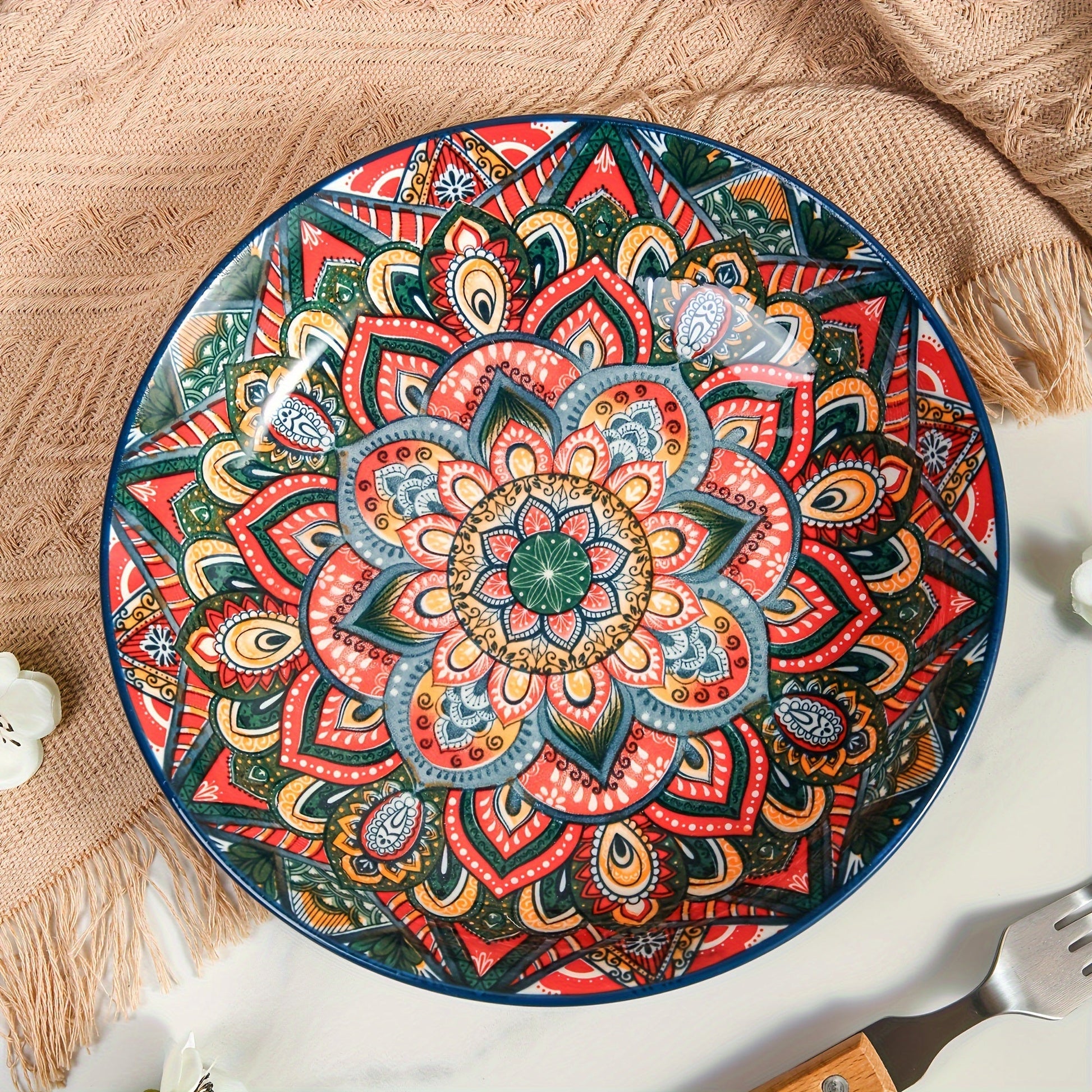 Boho Ceramic Dinner Plates – A Splash of Color for Every Meal! - The Gift Shop