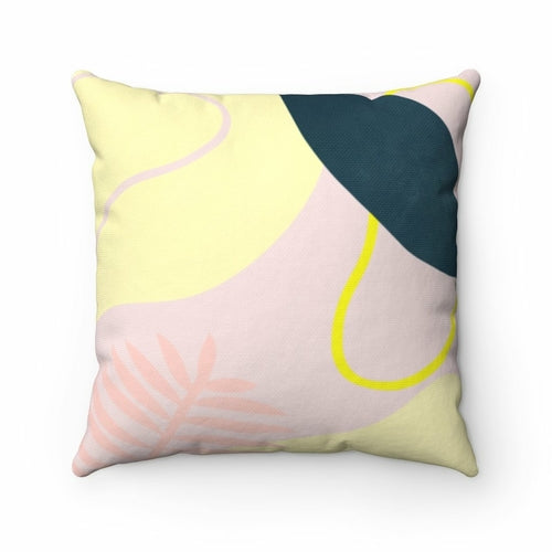 Summary Green Leaf Square Pillow - The Gift Shop