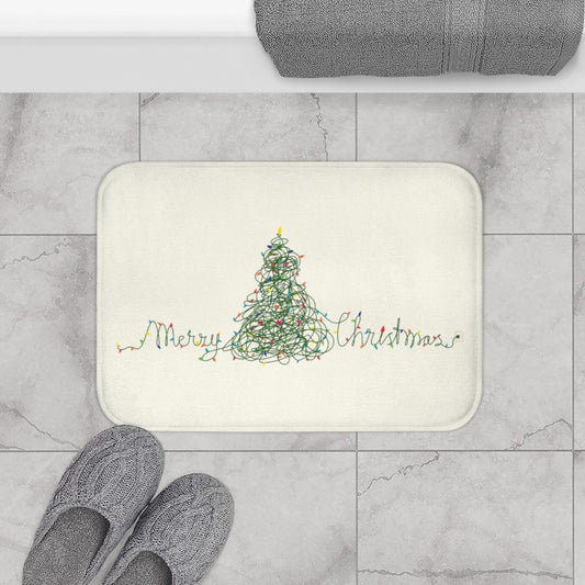Festive Christmas Tree Bath Mat - The Gift Shop