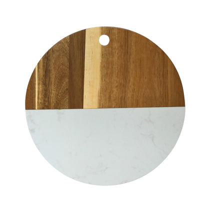Marble & Acacia Wood Handcrafted Serving & Cutting Board - The Gift Shop