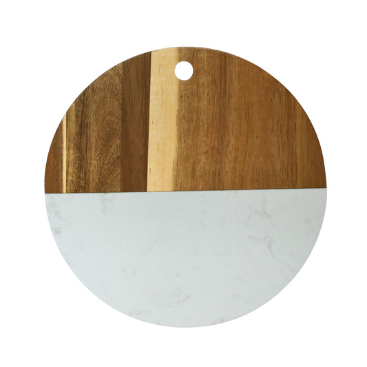 Marble & Acacia Wood Handcrafted Serving & Cutting Board - The Gift Shop