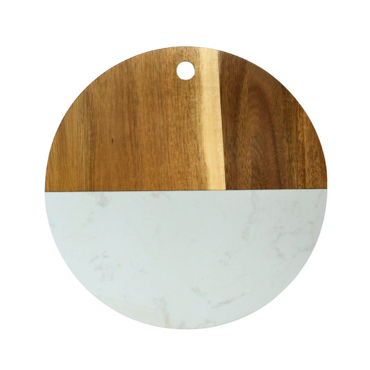 Marble & Acacia Wood Handcrafted Serving & Cutting Board - The Gift Shop