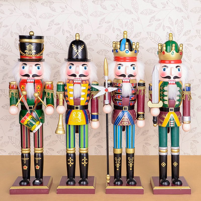 Decorative Figures - Wooden Nutcracker (Set of 4) - The Gift Shop