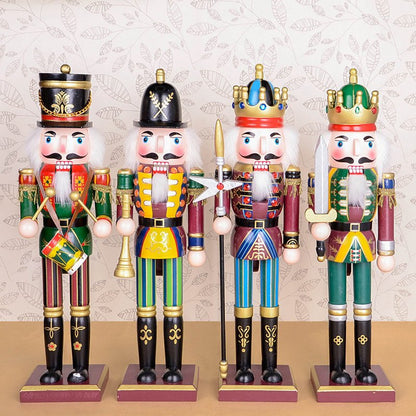 Decorative Figures - Wooden Nutcracker (Set of 4) - The Gift Shop