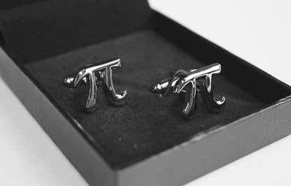Pi π Math Cufflinks - A Perfect Blend of Style and Geek Chic! - The Gift Shop