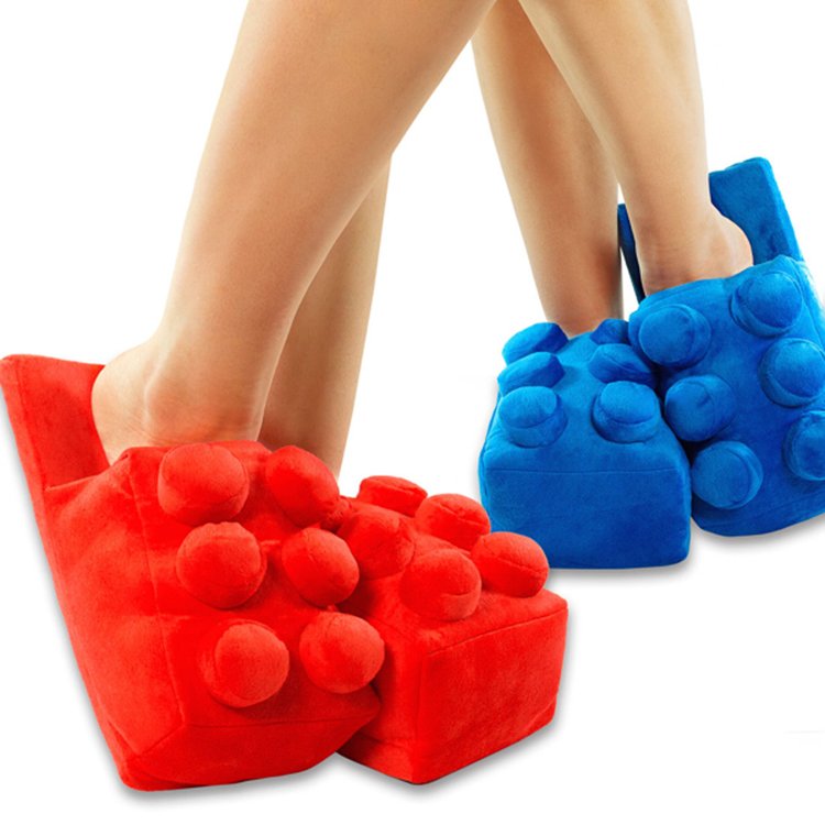 LEGO Building Brick Slippers - The Gift Shop