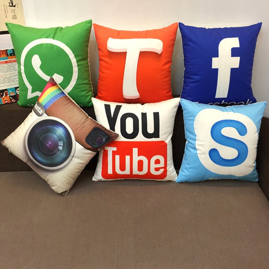 Social Logo Pillow - The Gift Shop