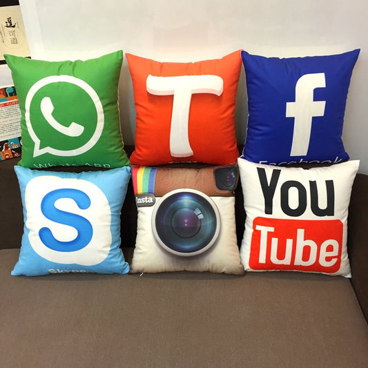 Social Logo Pillow - The Gift Shop
