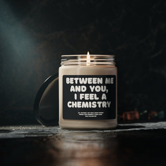 Between Me and You I feel A Chemistry Soy Candle, 9oz - The Gift Shop