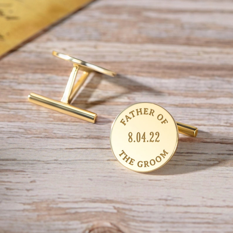 Personalized Father of the Groom Cufflinks - The Gift Shop