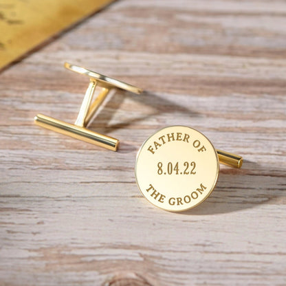 Personalized Father of the Groom Cufflinks - The Gift Shop