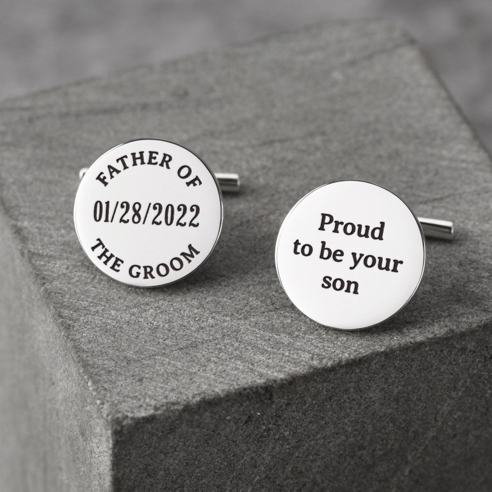 Personalized Father of the Groom Cufflinks - The Gift Shop