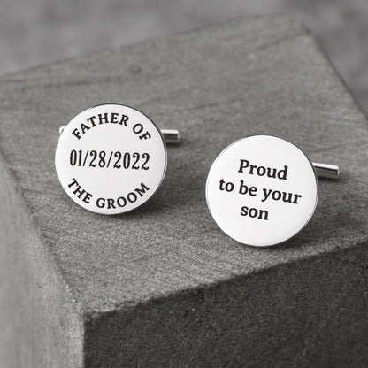 Personalized Father of the Groom Cufflinks - The Gift Shop