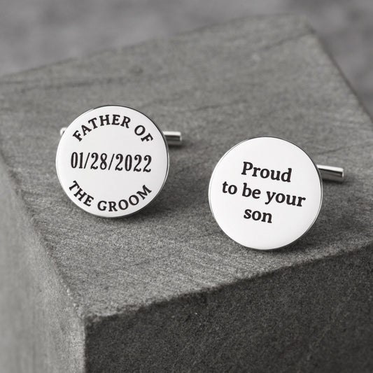 Personalized Father of the Groom Cufflinks - The Gift Shop