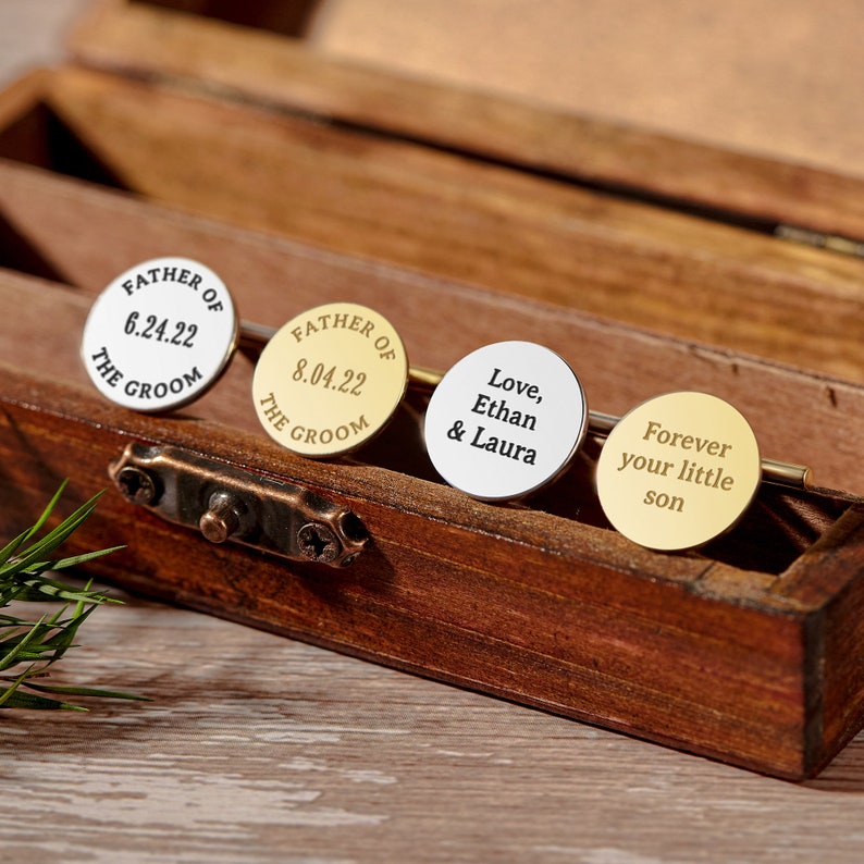 Personalized Father of the Groom Cufflinks - The Gift Shop