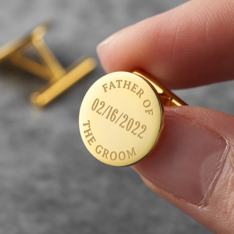 Personalized Father of the Groom Cufflinks - The Gift Shop