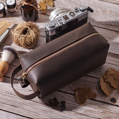 Personalized Leather Dopp Kit for Groomsmen - The Gift Shop