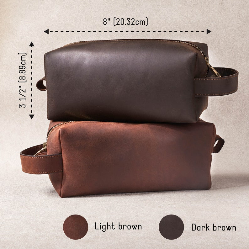 Personalized Leather Dopp Kit for Groomsmen - The Gift Shop