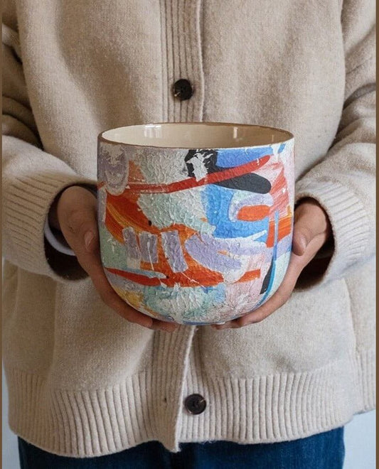 Handmade Contemporary Artisan Ceramic Flower Pot – Thoughtful Gift from The Gift Shop UAE
