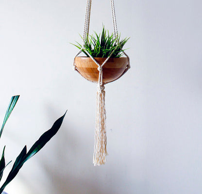 Handmade Cotton Macrame Plant Hanger - The Gift Shop