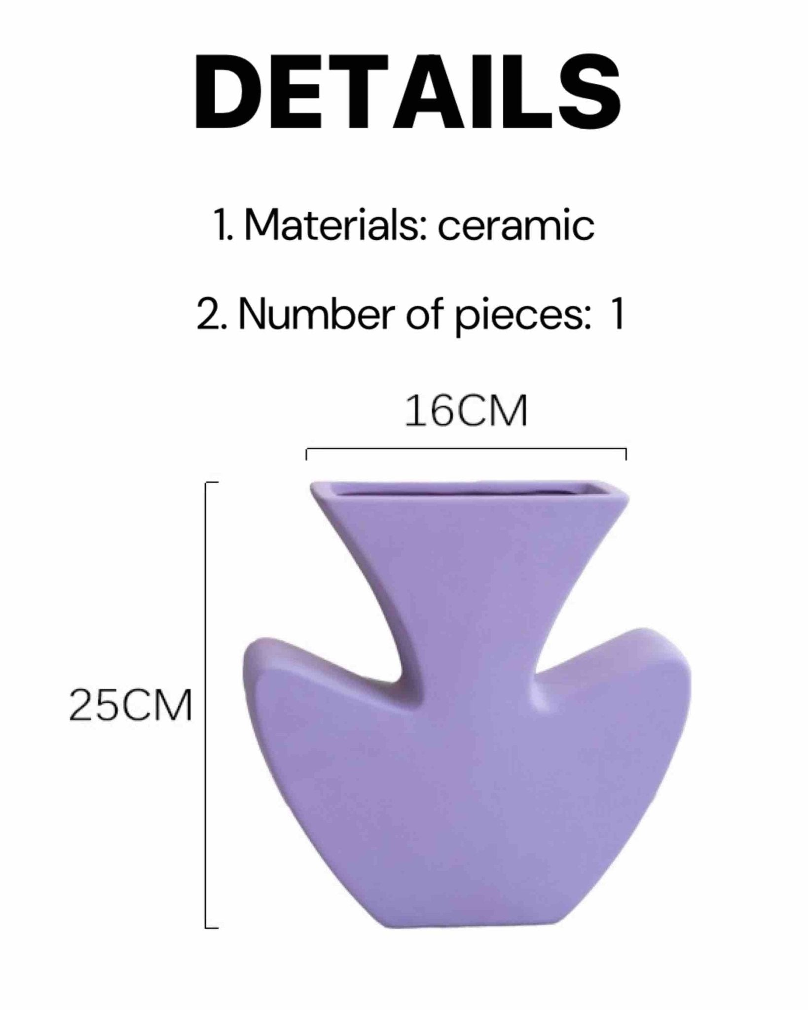 Handmade Memphis Geometric Ceramic Vase – Thoughtful Gift from The Gift Shop UAE