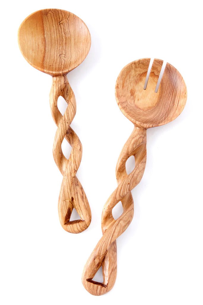 Handmade Olive Wood Salad Servers – Thoughtful Gift from The Gift Shop UAE