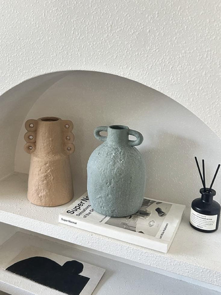Handmade Wabi Sabi Pottery Vase - Rustic Abstract Form