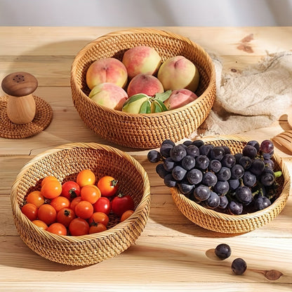Handwoven Rattan Decorative Woven Baskets Set – Thoughtful Gift from The Gift Shop UAE