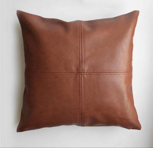 Vegan Leather Pillow Cover - The Gift Shop