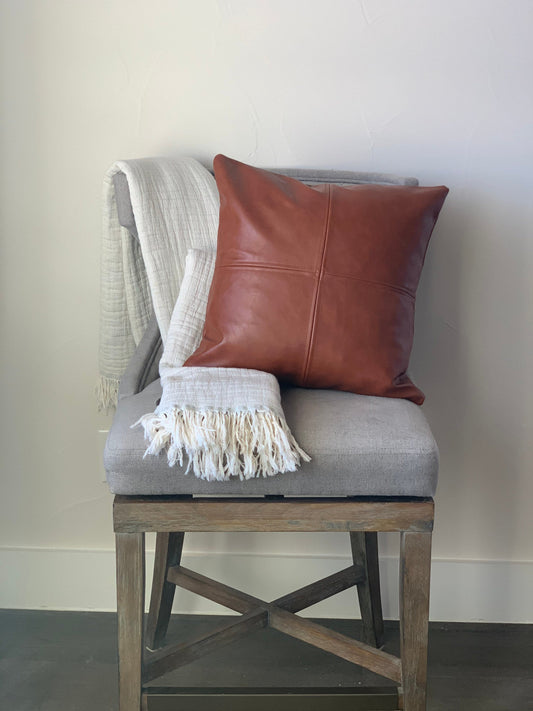 Vegan Leather Pillow Cover - The Gift Shop