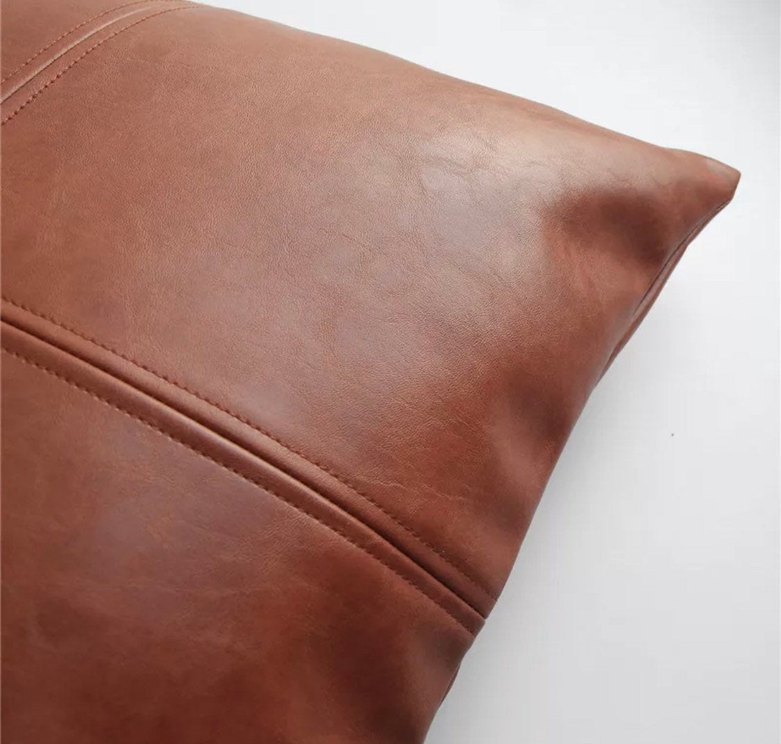Vegan Leather Pillow Cover - The Gift Shop